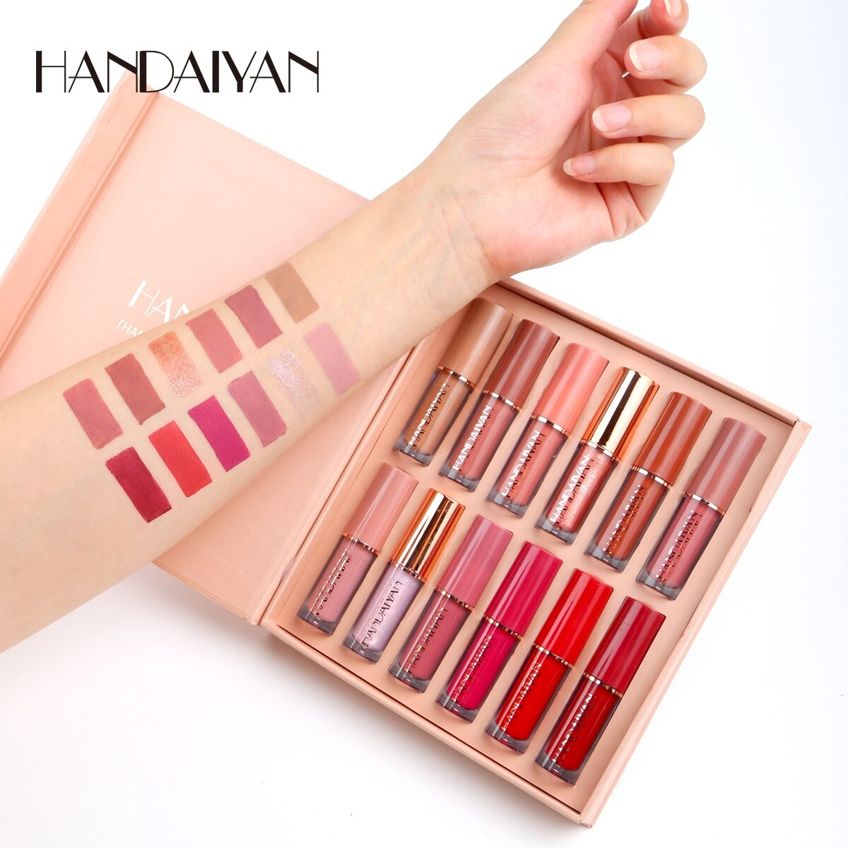 Set 12 rujuri rezistente la transfer mate si glossy Handaiyan