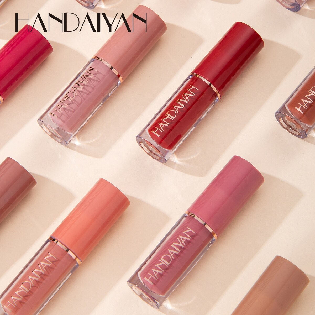 Set 12 rujuri rezistente la transfer mate si glossy Handaiyan