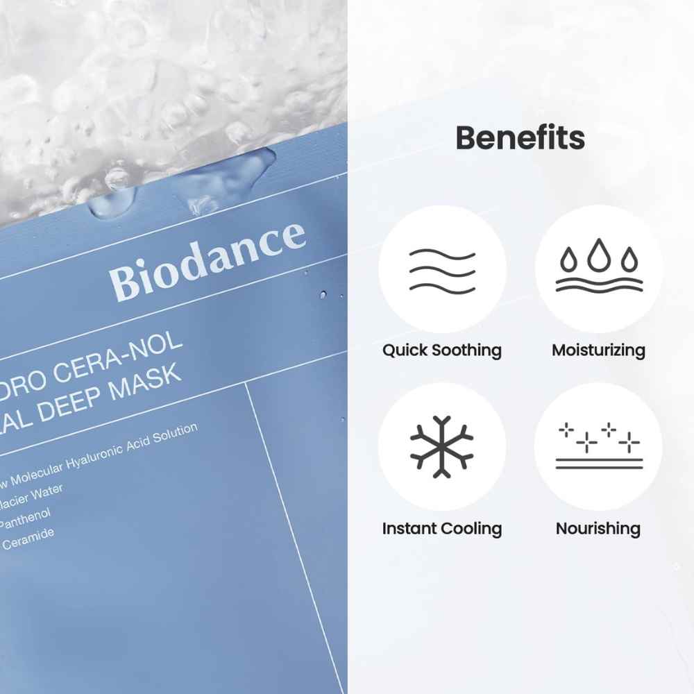 Biodance Hidro Cera-nol Mască de Față Hidratantă cu Acid Hialuronic, 34 g