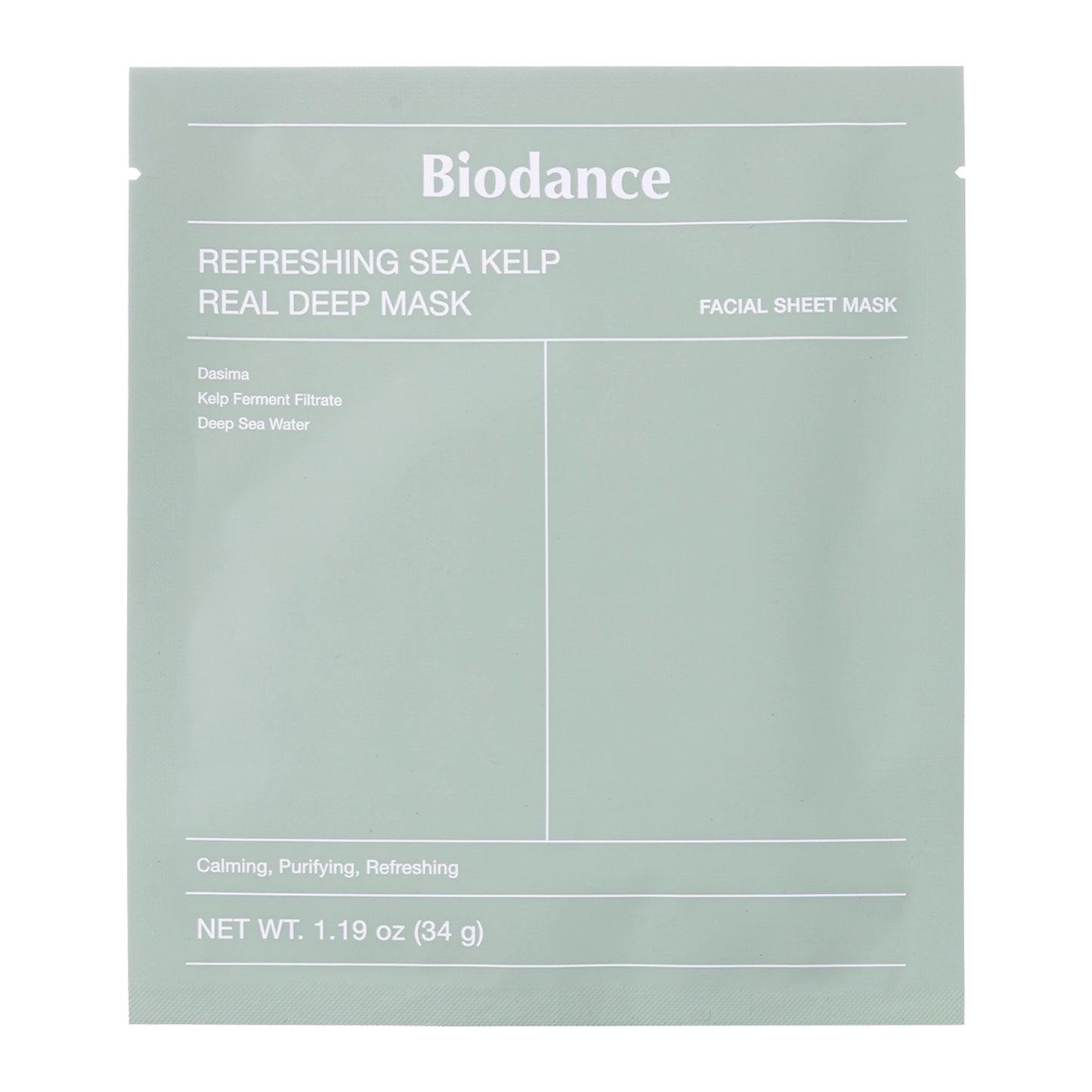 Mască facială-Biodance - Refreshing Sea Kelp Real Deep Mask