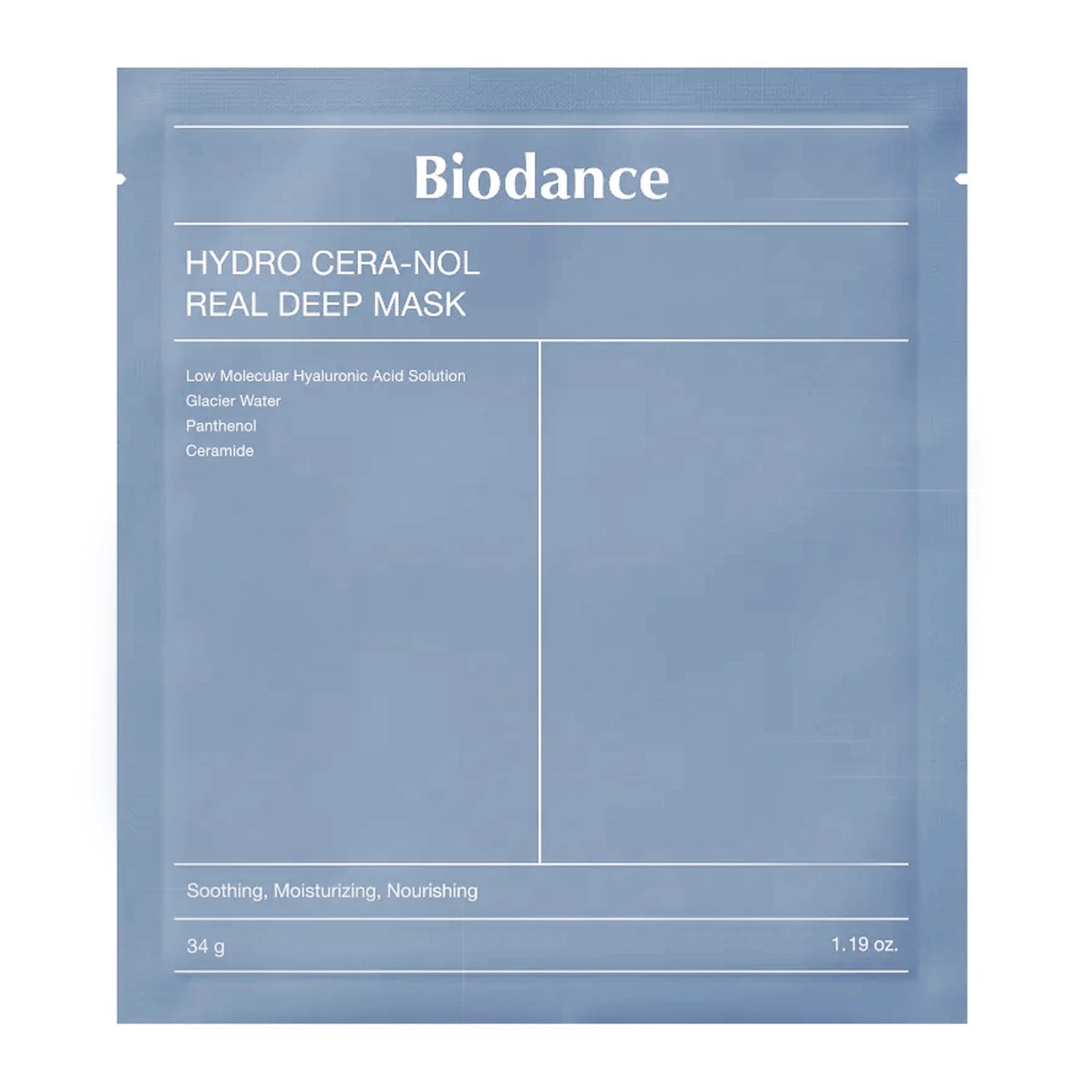 Biodance Hidro Cera-nol Mască de Față Hidratantă cu Acid Hialuronic, 34 g